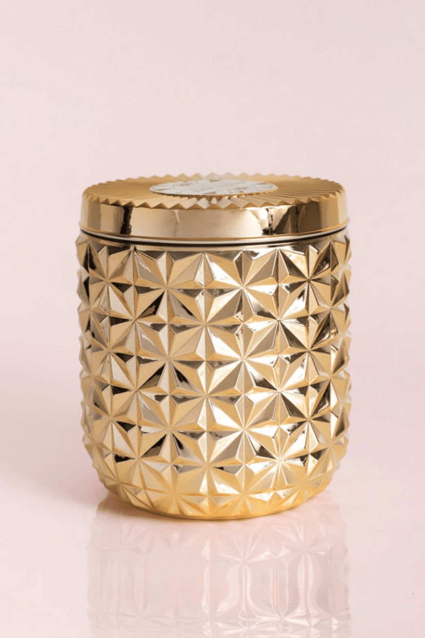 Gilded Faceted Jar