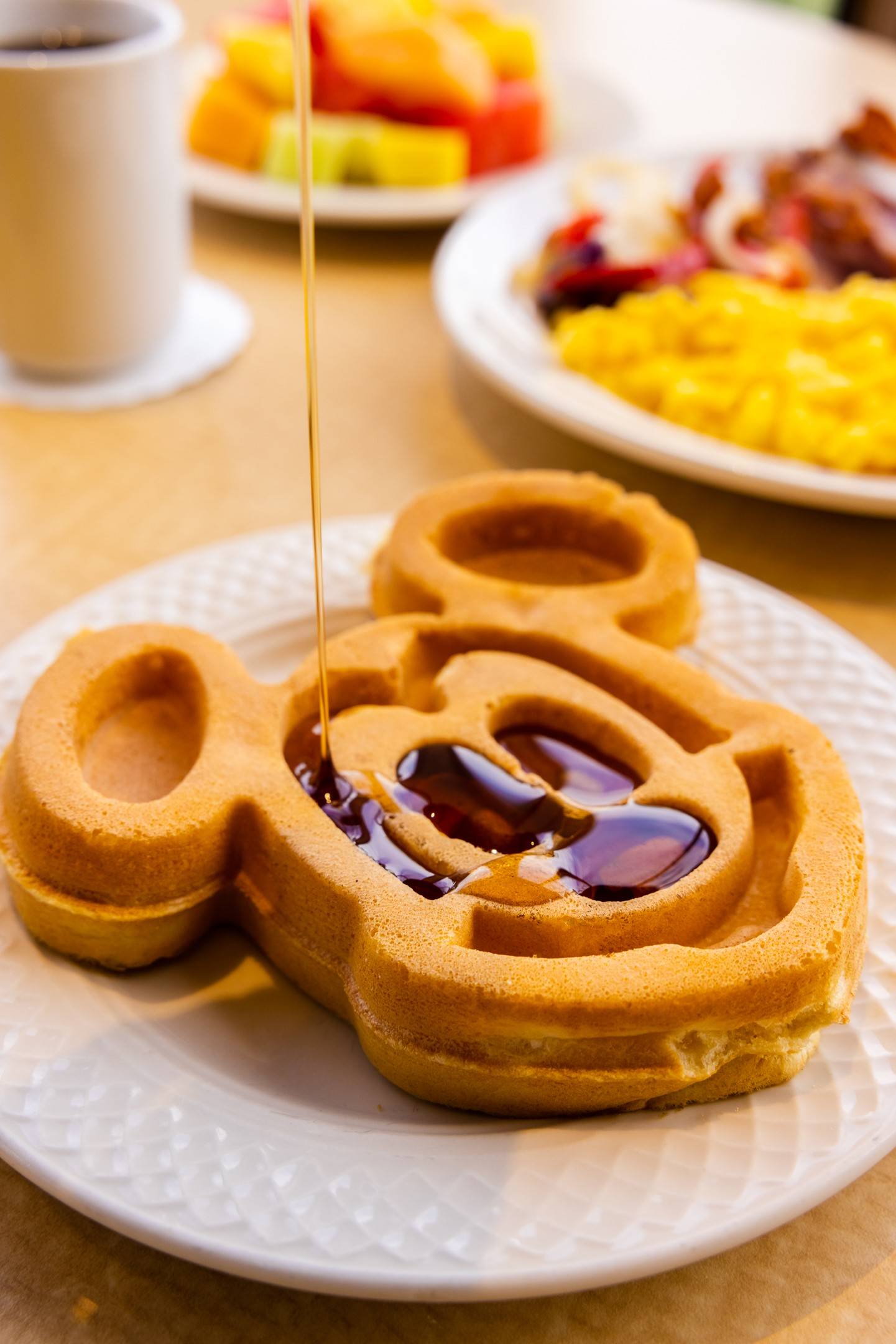 Enjoy Mickey Waffles for Breakfast at the Lakeview Restaurant at Wyndham Lake Buena Vista Resort